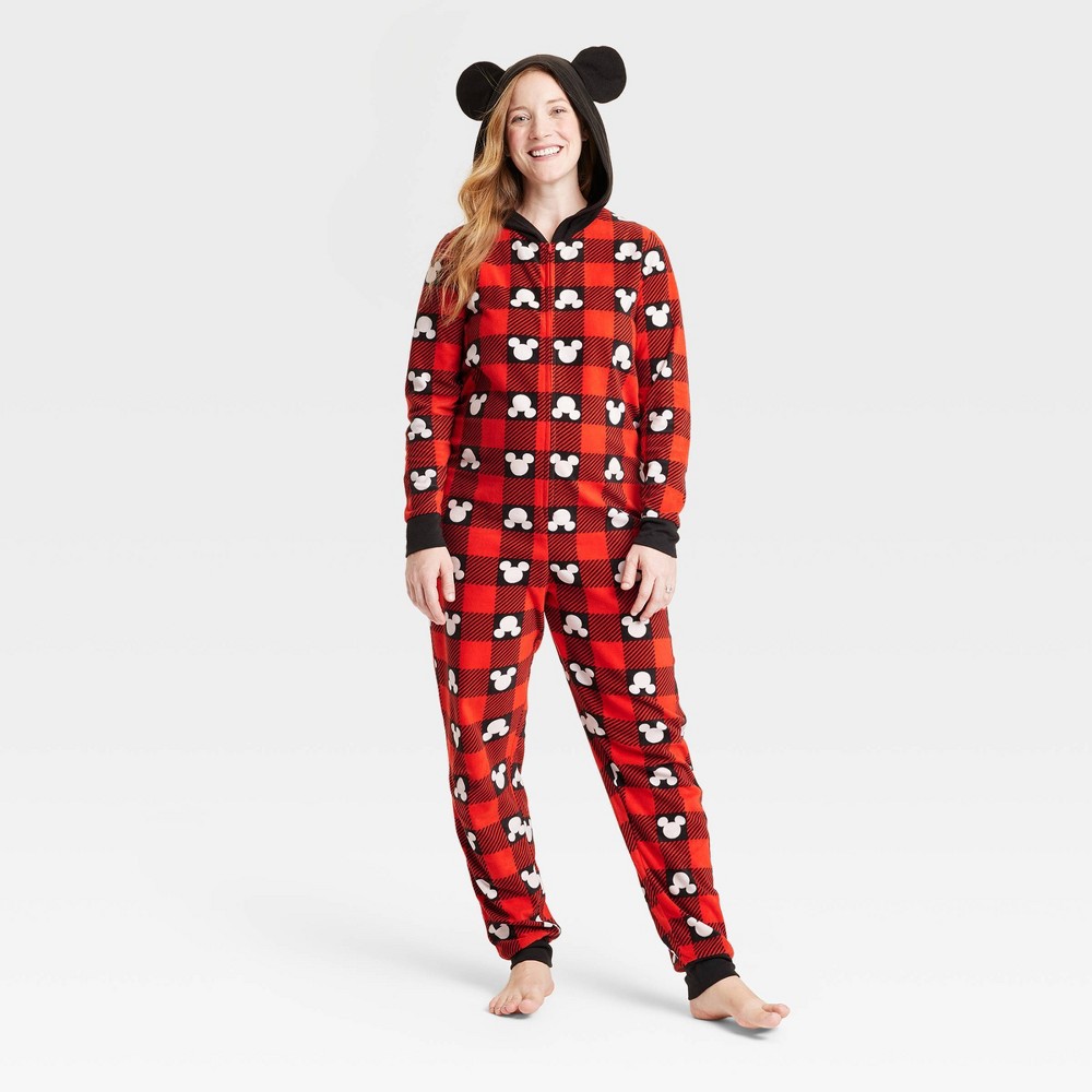 Women's Disney 100 Mickey Mouse Matching Family Union Suit - Red XS