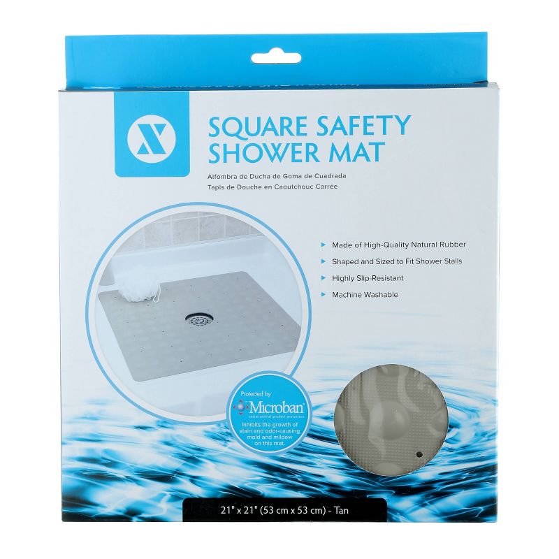 Rubber Non-Slip Square Shower Mat with Microban - Slipx Solutions, 4 of 5
