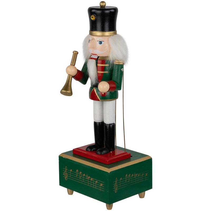 Northlight 12" Red Animated and Musical Christmas Nutcracker with Trumpet, 3 of 5