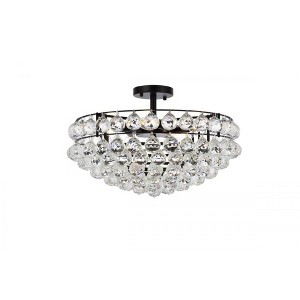 Elegant Lighting Savannah 20 inch flush mount in black - 1 of 4