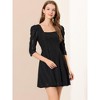 INSPIRE CHIC Women's Square Neck Lace Puff Sleeve Dress - 2 of 4