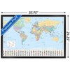 Trends International World Map 2023 Framed Wall Poster Prints - 3 of 4