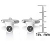 West Coast Jewelry Men's Polished Espresso Coffee Cup Cufflinks - 3 of 3