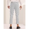 Lars Amadeus Men's Pleated Front Polka Dots Printed Cropped Dress Pants - 3 of 4