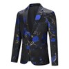 Cloudstyle Mens Embroidery Tux Dress Suit Jacket Formal Print Prom Dinner Blazer - 2 of 4