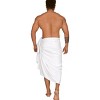 LA LEELA Men's Casual Vacation Pareo Sarong Wrap One Size Snow White - 4 of 4
