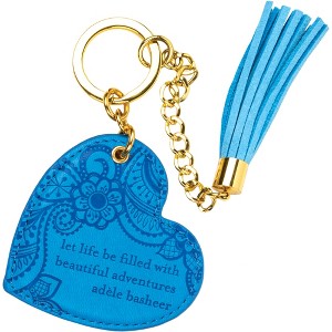 Pavilion Gift Company - Amalfi Blue - Vegan Leather Keychain - Bag Accessories - 1 of 4