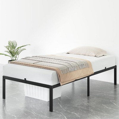 14 Inch Twin Bed Frame Metal Platform, Twin Bed Frame with Ample Storage, No Box Spring Needed and Steel Slat Support, Easy Assembly, Black