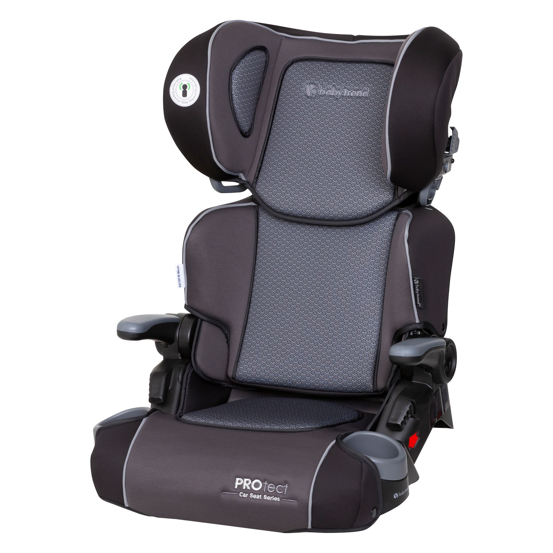 Baby Trend Protect 2-In-1 Folding Booster Car Seat - Gray Tech: Fits 3 Seats Across, Machine Washable Pad, Forward Facing
