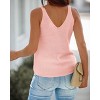 Women's Deep V-Neck Cable Knit Vest Casual Sleeveless Sweater Tank Top - 2 of 3