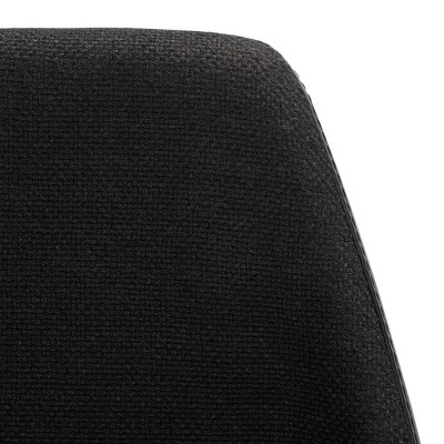 Sleek Saddle-Style 24" Black Leather & Metal Barstool