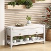 39'' 2-in-1 Entryway Cushion Shoe Bench with Storage - Tree City - 2 of 4