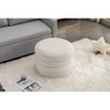 NicBex Modern 24.4" Round Storage Ottomans Small Footstools with Boucle Fabric for Bedroom and Living Room - 3 of 4
