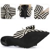 BLISSFUL STEP Women's Bow Stripe Pointed Toe Stiletto Heel Mules - 3 of 4