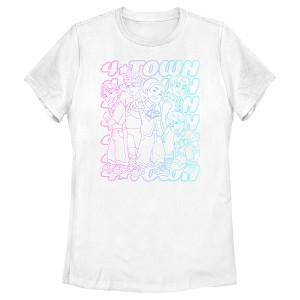 Women's Turning Red 4*Town Neon Stack T-Shirt - 1 of 4