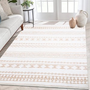 TROPOW Large Area Rug Boho Washable Rugs for Living Room Ultra-Soft Non-Slip Backing Accent Bedroom Rug Low Pile Non-Shedding Floor Carpet - 1 of 4