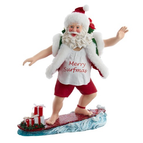 Kurt Adler 11.5 Inch Fabriché Surfer Santa : Target