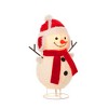 Everstar 28'' UL POP UP FLUFFY SNOWMAN SCULPTURE, Red - 2 of 4