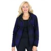 Galaxy J. Come Women's  Loose Fit  Heavyweight Polar Fleece Plaid Hoodie With Faux Shearling Lining - 3 of 4