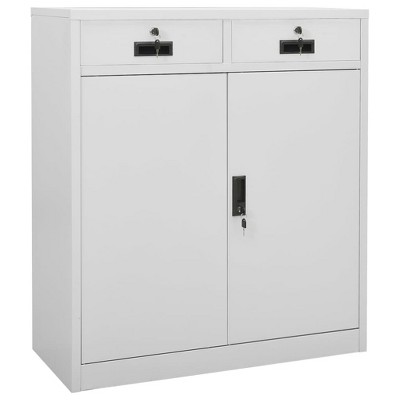 VidaXL Office Cabinet Light Gray 35.4 in.x15.7 in.x40.2 in. Steel
