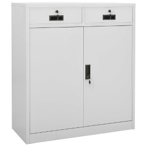 VidaXL Office Cabinet Light Gray 35.4 in.x15.7 in.x40.2 in. Steel - 1 of 4