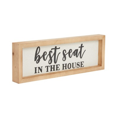 Farmlyn Creek Farmhouse Bathroom Sign, "Best Seat in The House" (17.3 x 5.9 in)