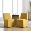APRILSOUL 33.86“360 Degree Swivel Upholstered Dining Chairs Set of 2 Swivel Dining Room Chairs Kitchen Chairs Caster - 2 of 4