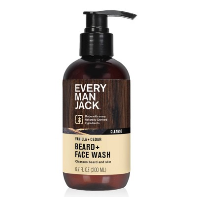 Every Man Jack Beard and Face Wash - Vanilla + Cedar - 6.7 fl oz