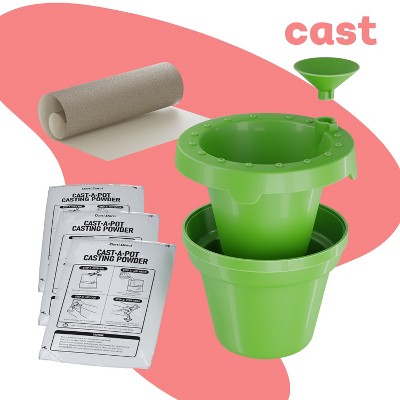 Kids' DIY Cast-A-Pot Flower Garden Craft Kit with Paint