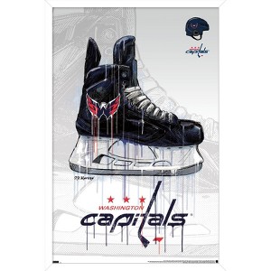 Trends International NHL Washington Capitals - Drip Skate 21 Framed Wall Poster Prints - 1 of 4