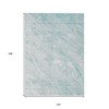 Aquamarine Aqua And Ivory Abstract Washable Indoor Outdoor Area Rug - 3 of 4