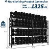 5-Tier Metal Wire Storage Rack, Heavy Duty 1325 lbs Capacity, Adjustable Industrial Shelving for Kitchen & Garage - 3 of 4