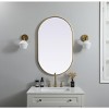 Elegant Lighting Oval Wall Mirror 24x40 Inch, Brass Metal Frame – Classic Bathroom or Entryway Decor - 2 of 4