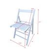 Syemin Wooden Folding Chair Set of 2, Foldable Decorative Chair for Living Room, Dining Room, Patio, White, 16.93"*19.88"*30.51" - 4 of 4