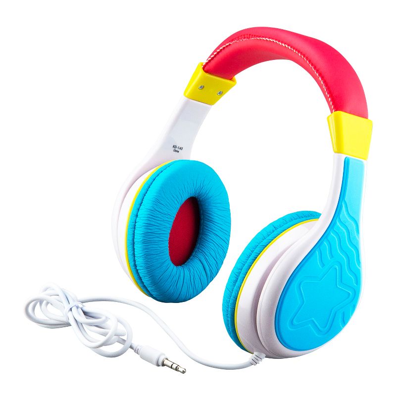 eKids Wired Headphones for Kids, Over Ear Headphones for Girls and Boys  - Multicolored (KD-140.EXV0), 2 of 5