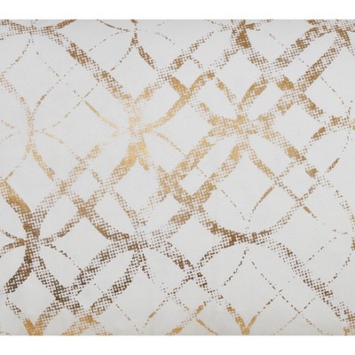 Gold Metallic Foil Print Cotton Decorative Pillow Cover