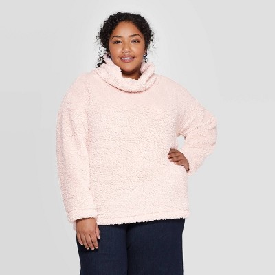 sherpa pink pullover