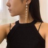 Vintage Gold Beaded Drop Earrings – Long Statement Dangle Jewelry for Wedding & Valentine‘s Day - 4 of 4