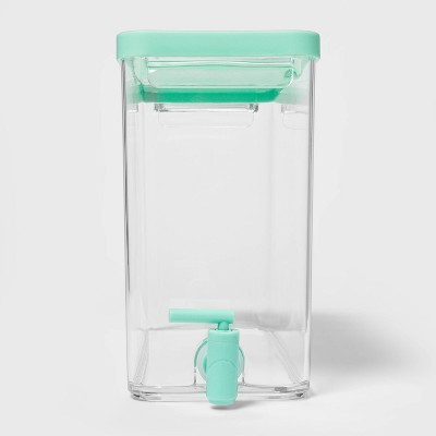 2.4gal Plastic Fridge Beverage Dispenser Green - Sun Squad™