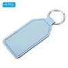 Unique Bargains PU Leather Keychain Blanks with Key Ring for DIY Laser Engraving 8 Pcs - 3 of 4
