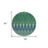 Green And Blue Southwestern Washable Indoor Outdoor Area Rug - 3 of 4