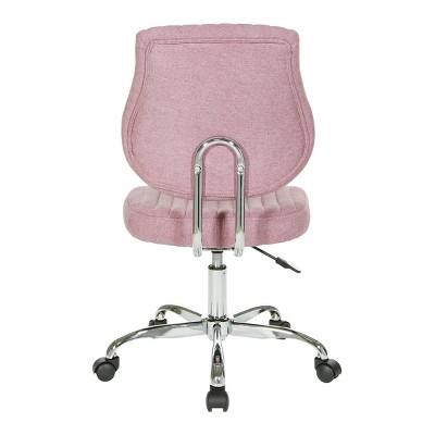 Ergonomic Mesh and Metal Task Chair in Orchid with Swivel Base