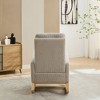CAVINAS Rocking Chair with High Back Glider Rocking Chair with Retractable Footrest Armchair with Side Pocket - 4 of 4