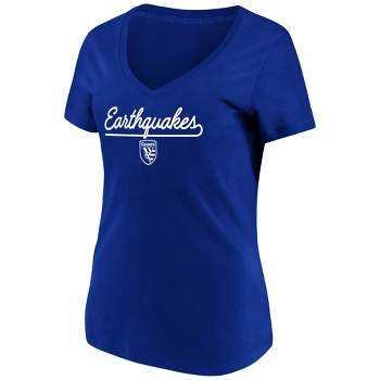 MLS Women's Short Sleeve V-Neck T-Shirt San Jose Earthquakes