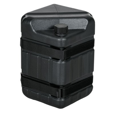 Black HDPE Water or Sand Filled Canopy Weights Set of 4