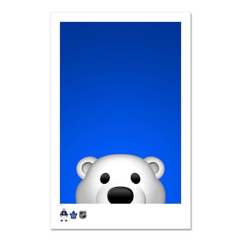 NHL Toronto Maple Leafs Carlton The Bear Mascot Art Poster Print, 1 of 2