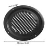 Unique Bargains Round Marine Boat Louvered Ventilation Vent Black 6 inch 3 Pcs - 3 of 4