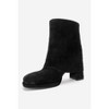 LORE - Black Suede Leather Block Heel Boot (Women) | Forever & Always Shoes - 4 of 4
