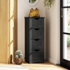 Tangkula 4-Drawer Bathroom Cabinet w/Cut-out Handles Anti-toppling Device Narrow Entryway - 2 of 4