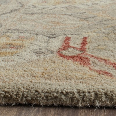 Antiquity Beige and Red Hand Tufted Wool Rug